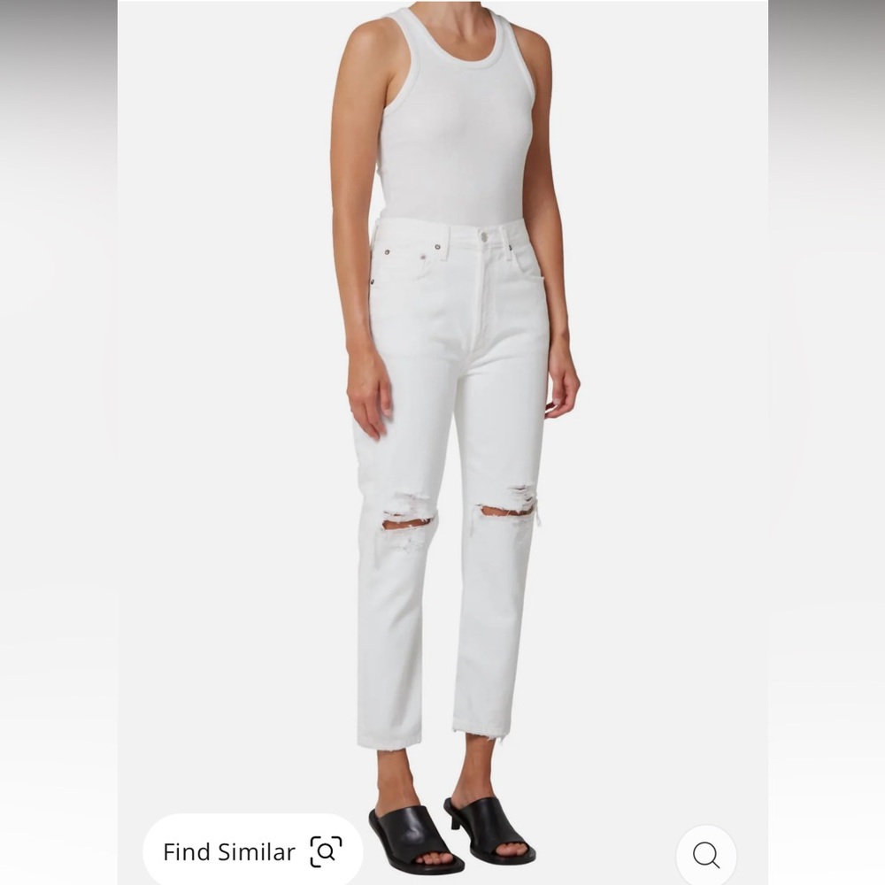 Agolde Riley High Rise Straight Crop Jeans - Picture 2 of 8